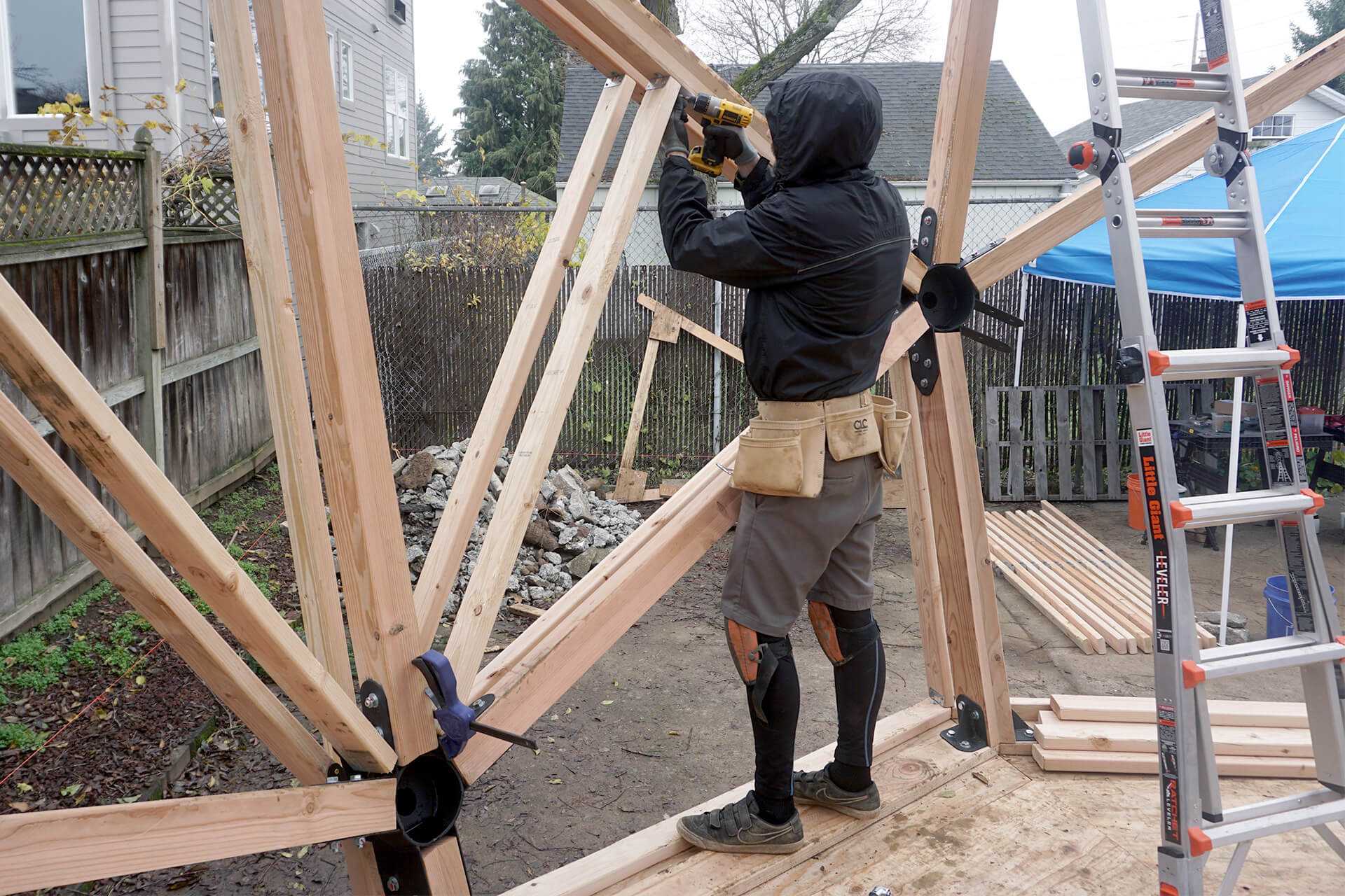 Framing outer wall and studs photo number 20.